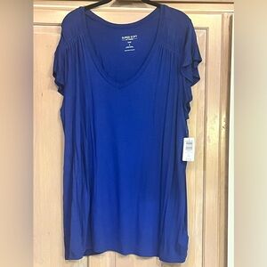 💙Torrid 💙Super Soft Knit Blue V-Neck Blouse, plus size 3
